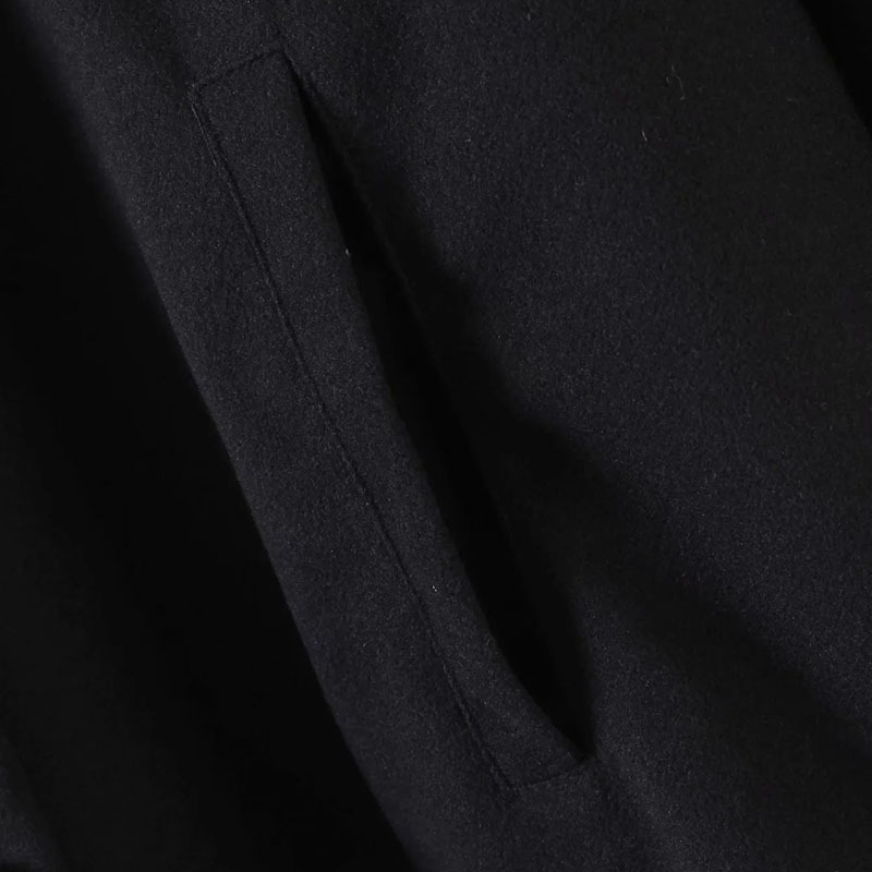 Women Fashion Simplicity Black Chest Pocket Decoration Jacket Female Single-Breasted Lapel Long Sleeve Coat Chic Top 210520
