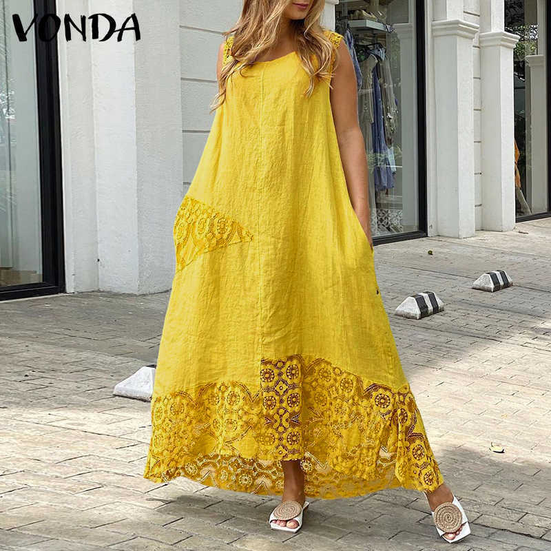 Women'Summer Sundress Vintage Lace Patchwork Asymmetric Party Dress 2021 VONDA Beach Dresses Bohemian Vestidos Plus Size Robe Q0707, Black;gray
Women'Summer Sundress Vintage Lace Patchwork Asymmetric Party Dress 2021 VONDA Beach Dresses Bohemian Vestidos Plus Size Robe Q0707, Black;gray