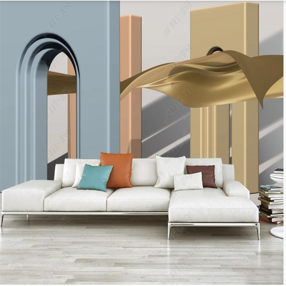 Custom wallpaper Architectural geometric arches beautiful streamers 3D TV background wall