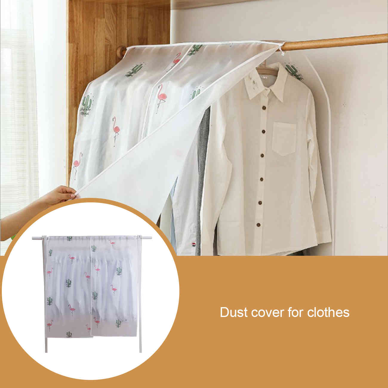 1Pcs Thick Clothing Dust Cover Stereo Dust Bag Home Dustproof Cover Wardrobe Waterproof Suit Bag Storage bag