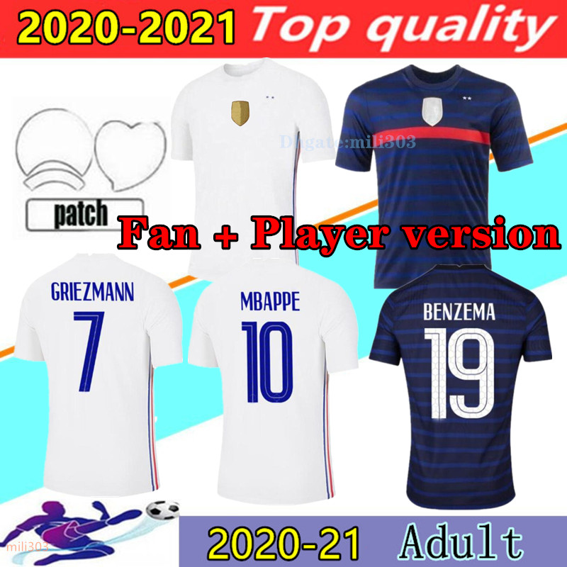 Fan + Player version 2021 France soccer jerseys 20 21 BENZEMA MBAPPE GRIEZMANN POGBA GIROUD maillot de foot HOME AWAY football shirts uniforms, Home fan
Fan + Player version 2021 France soccer jerseys 20 21 BENZEMA MBAPPE GRIEZMANN POGBA GIROUD maillot de foot HOME AWAY football shirts uniforms, Home fan