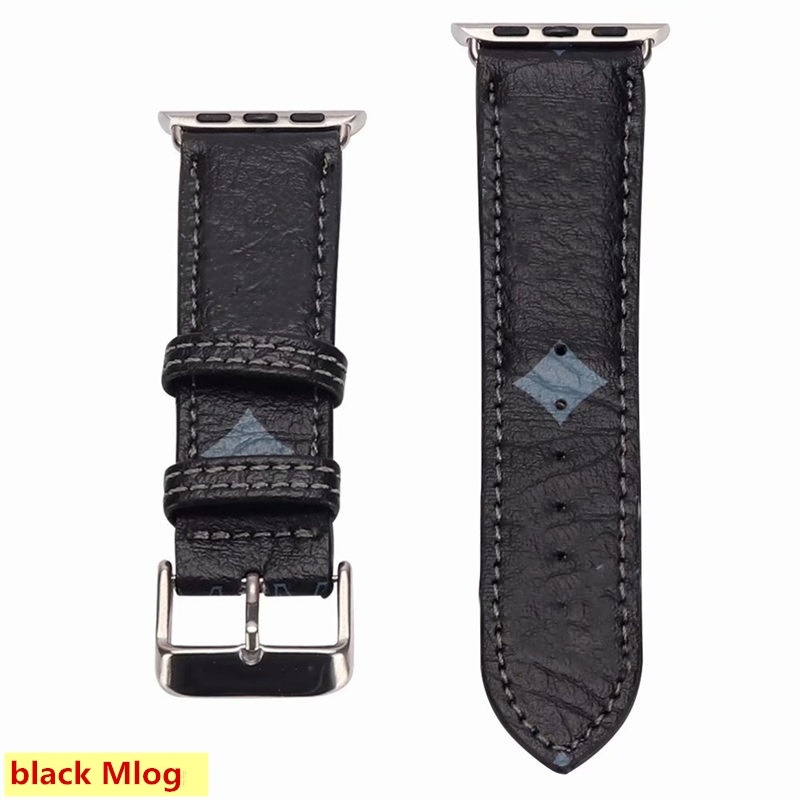 For 38mm 40mm 42mm 44mm Deluxe Fashion Designer Watch Straps iWatch Series 6 5 4 3 2 1 Wristbands High-grade Top Quality Embossed Leather Smart Bands Watchband