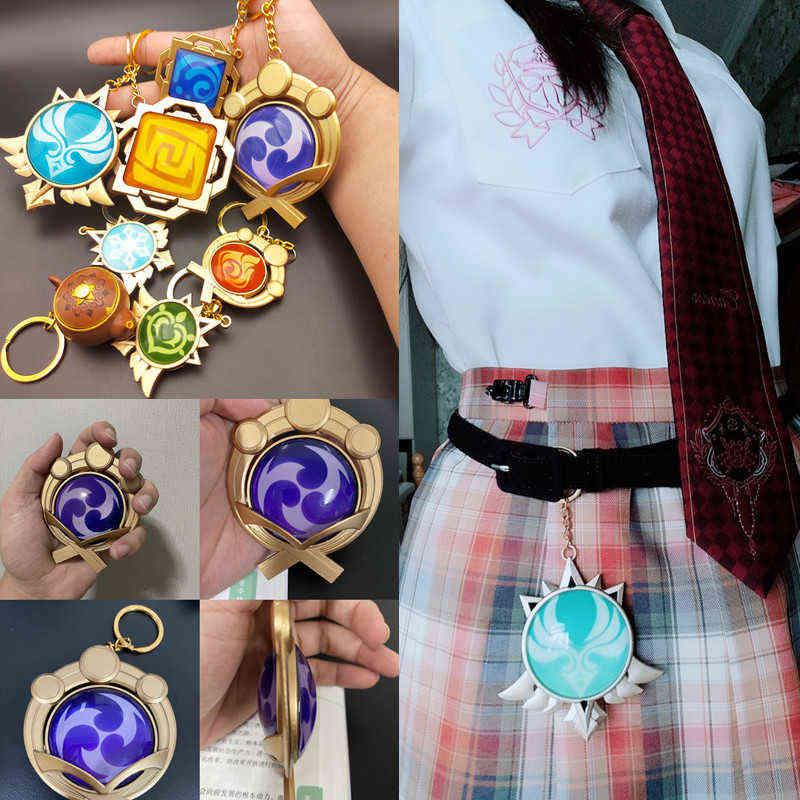 9CM Game Genshin Impact Vision Lnazuma Wendi Xiao Key Cosplay Chain Luminous 7 Element Weapons Eye Of Original God Toy KeyRing H1126, Silver
9CM Game Genshin Impact Vision Lnazuma Wendi Xiao Key Cosplay Chain Luminous 7 Element Weapons Eye Of Original God Toy KeyRing H1126, Silver