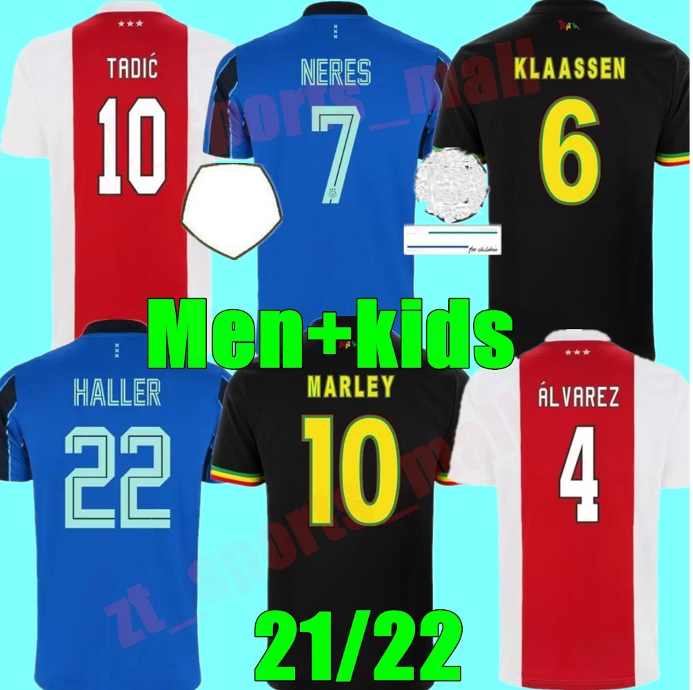 New 21 22 Bob Marley Soccer Jerseys TADIC BERGHUIS HALLER Third black Kit BLIND NERES CRUYFF KLAASSEN GRAVENBERCH 2022 football shirts men kids sets uniforms, Adult away+league patch
New 21 22 Bob Marley Soccer Jerseys TADIC BERGHUIS HALLER Third black Kit BLIND NERES CRUYFF KLAASSEN GRAVENBERCH 2022 football shirts men kids sets uniforms, Adult away+league patch
