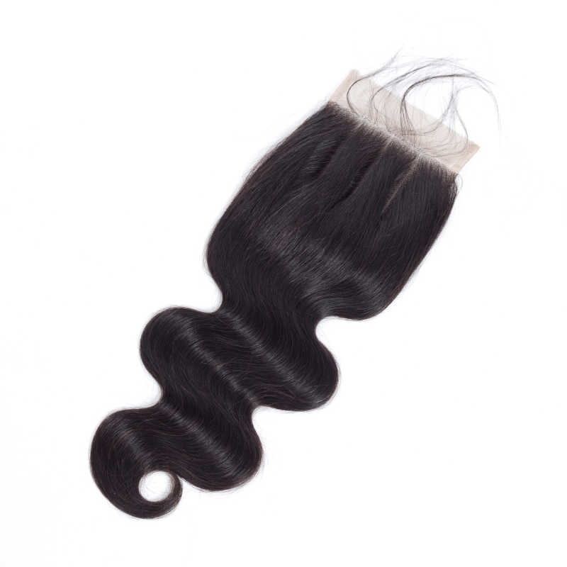 Malaysian Human Hair 5X5 Lace Closure With Baby Hairs 16-24inch Deep Wave Straight Body Wave 6*6 Closure Natural Color