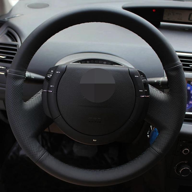 Steering Wheel Covers DIY Black Breathable Genuine Leather Car Accessories Cover For C4 2005 2006 2007 2008 2009 2010
Steering Wheel Covers DIY Black Breathable Genuine Leather Car Accessories Cover For C4 2005 2006 2007 2008 2009 2010