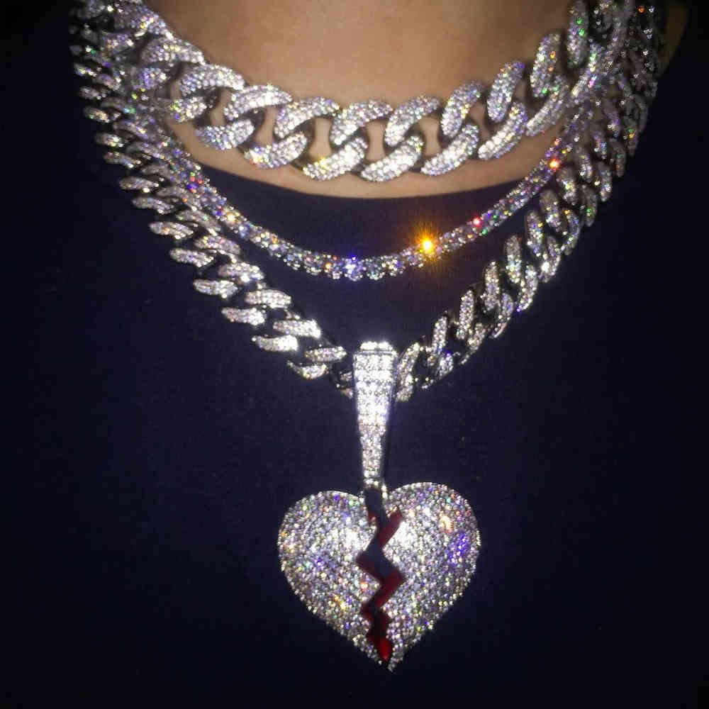 Rapper Bling Crystal Curb Hip Hop Heartbreak Necklace for Women Men Iced Out Punk Baguette Choker Cuban Link Chain Neckalce Gift
Rapper Bling Crystal Curb Hip Hop Heartbreak Necklace for Women Men Iced Out Punk Baguette Choker Cuban Link Chain Neckalce Gift
