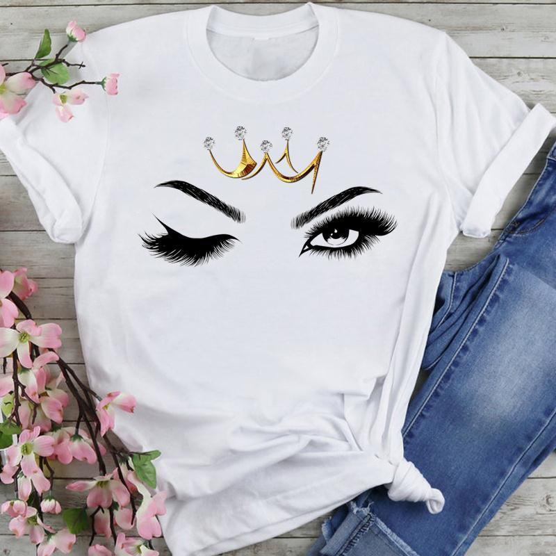 Women' T-Shirt Women Sweet 2021 Clothing Cute Style Eyelash Cartoon Summer Fashion Lovely Clothes Print Short Sleeve Tops Tees Tshirt, Bvr25440
Women' T-Shirt Women Sweet 2021 Clothing Cute Style Eyelash Cartoon Summer Fashion Lovely Clothes Print Short Sleeve Tops Tees Tshirt, Bvr25440