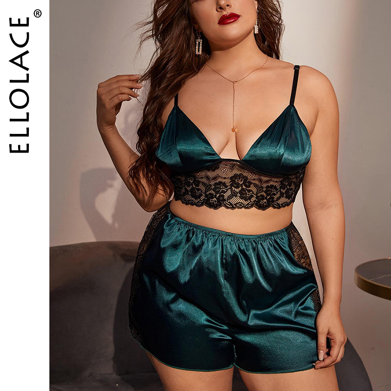 Plus Size Womens Pajamas Silk Pajamas Lace Bra and Shorts Pajama Sets Womens Nightie 4XL Female Set 2 Pcs Sleepwear, Red
Plus Size Womens Pajamas Silk Pajamas Lace Bra and Shorts Pajama Sets Womens Nightie 4XL Female Set 2 Pcs Sleepwear, Red