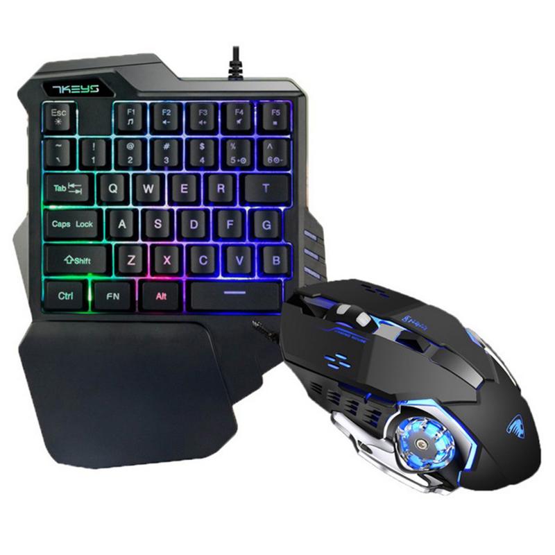 Keyboard Mouse Combos G30 One Handed Mechanical Gaming 35-Key Mini RGB Keypad With Wired For Wins Mac PC Gamers - Mixed Color Light
Keyboard Mouse Combos G30 One Handed Mechanical Gaming 35-Key Mini RGB Keypad With Wired For Wins Mac PC Gamers - Mixed Color Light