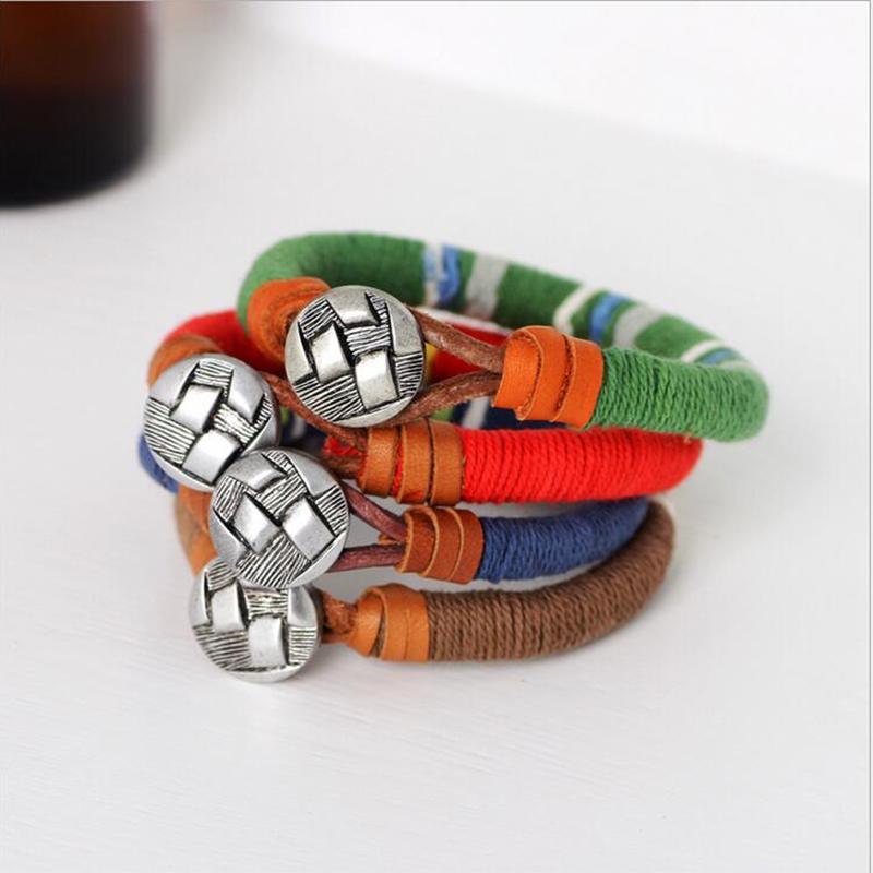 Charm Bracelets Korean Pattern Retro Hand Rope Bangles Jewelry Wrap Leather Simple Male Bracelet Fahionable For Lovers, Golden;silver
Charm Bracelets Korean Pattern Retro Hand Rope Bangles Jewelry Wrap Leather Simple Male Bracelet Fahionable For Lovers, Golden;silver