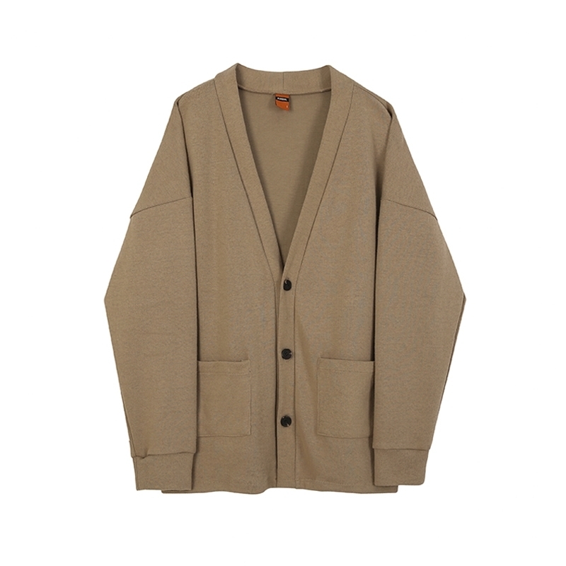 IEFB / men's clothing autumn cardigan sweater loose Korean style trendy lightweight outer wear single breasted kintted top Y3922 210524