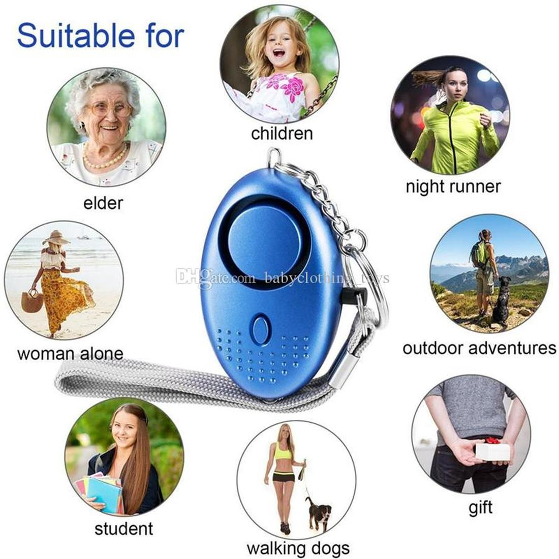 Genuine UPS Fedex Self Defense Alarm Keychain Personalize Flashlight Keychains Personal Safety Alert Key Chain Charm Car keychains