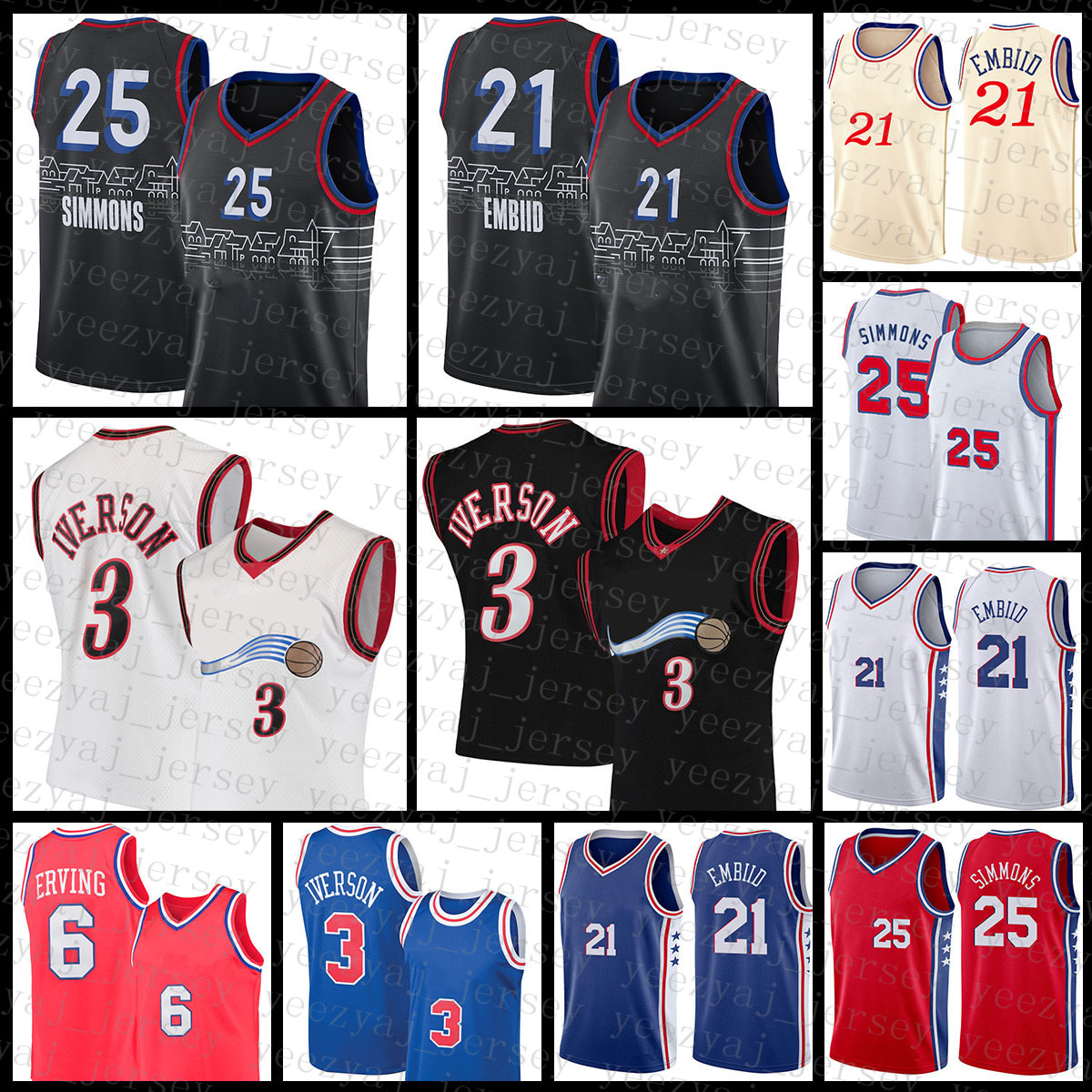 Basketball Jersey Joel 21 Embiid Mens Ben 25 Simmons Allen 3 Iverson 2021 New Julius 6 Erving White, Mens jersey
Basketball Jersey Joel 21 Embiid Mens Ben 25 Simmons Allen 3 Iverson 2021 New Julius 6 Erving White, Mens jersey