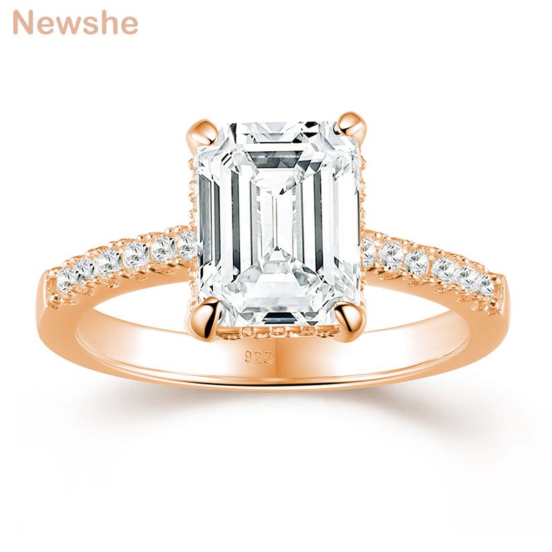 Cluster Rings She Rose Gold Wedding Jewelry Solid 925 Sterling Silver Engagement For Women 1.8Ct Emerald Cut Cubic Zircon, Golden;silver
Cluster Rings She Rose Gold Wedding Jewelry Solid 925 Sterling Silver Engagement For Women 1.8Ct Emerald Cut Cubic Zircon, Golden;silver