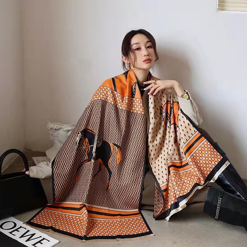 Scarves 2021 Luxury Horse Print Scarf Women Cashmere Winter Warm Brand Pashmina Shawls Lady Wraps Bufanda Thick Bandana, Blue;gray
Scarves 2021 Luxury Horse Print Scarf Women Cashmere Winter Warm Brand Pashmina Shawls Lady Wraps Bufanda Thick Bandana, Blue;gray