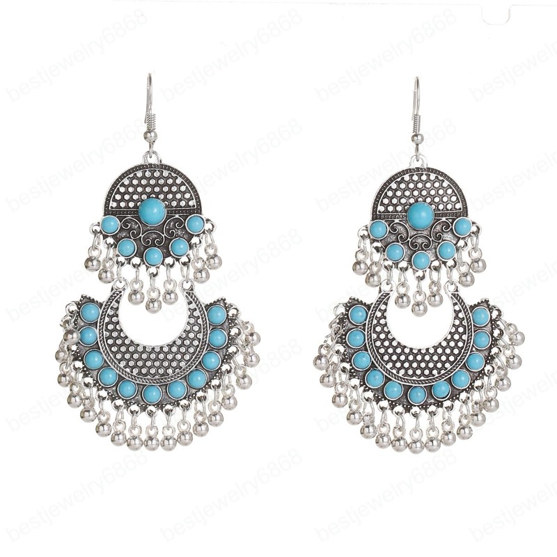 Classic Sector Silver Color Turkish Indian Jhumka Dangle Earrings For Women Vintage Turkey Boho Turquoises Beads Tassel Earring
Classic Sector Silver Color Turkish Indian Jhumka Dangle Earrings For Women Vintage Turkey Boho Turquoises Beads Tassel Earring