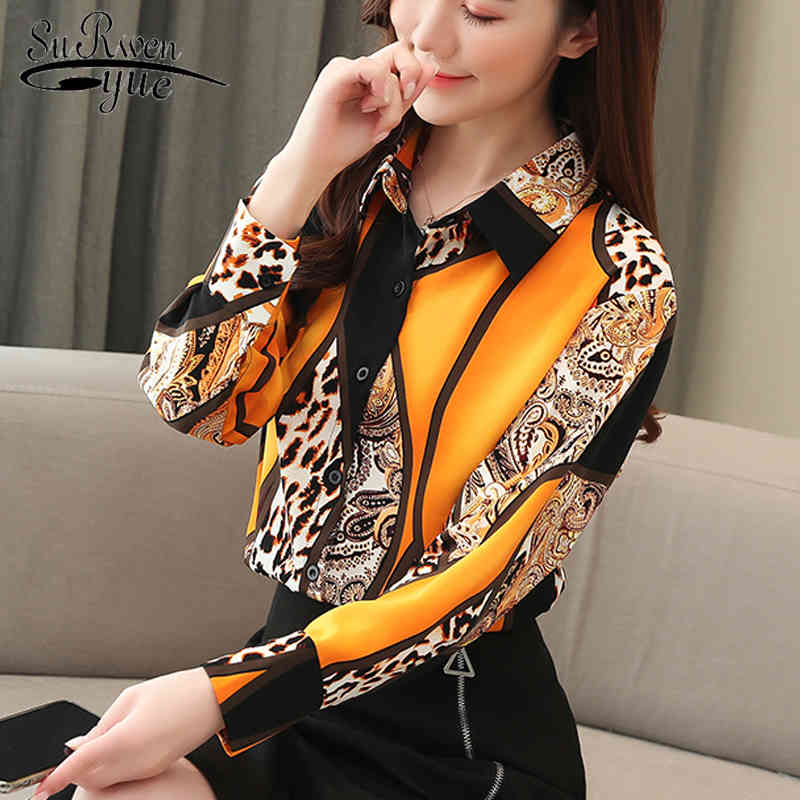 Vintage Leopard Chiffon Blouses Women Long Sleeve Shirts Korean Printing Ladies Tops Blusas Mujer De Moda 8092 50 210521, Yellow
Vintage Leopard Chiffon Blouses Women Long Sleeve Shirts Korean Printing Ladies Tops Blusas Mujer De Moda 8092 50 210521, Yellow