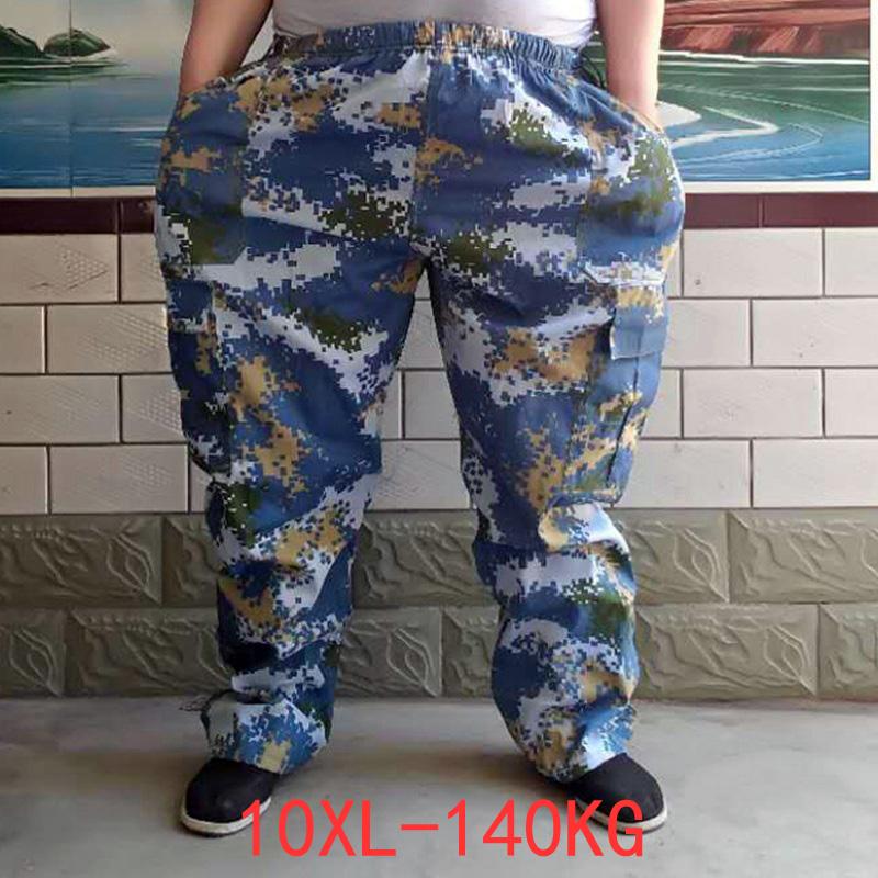 Men's Pants 10XL 9XLarge Size Cargo Anti-Wear Elastic Waist Plus 8XL Army Green Out Door Military Work Lumberjack