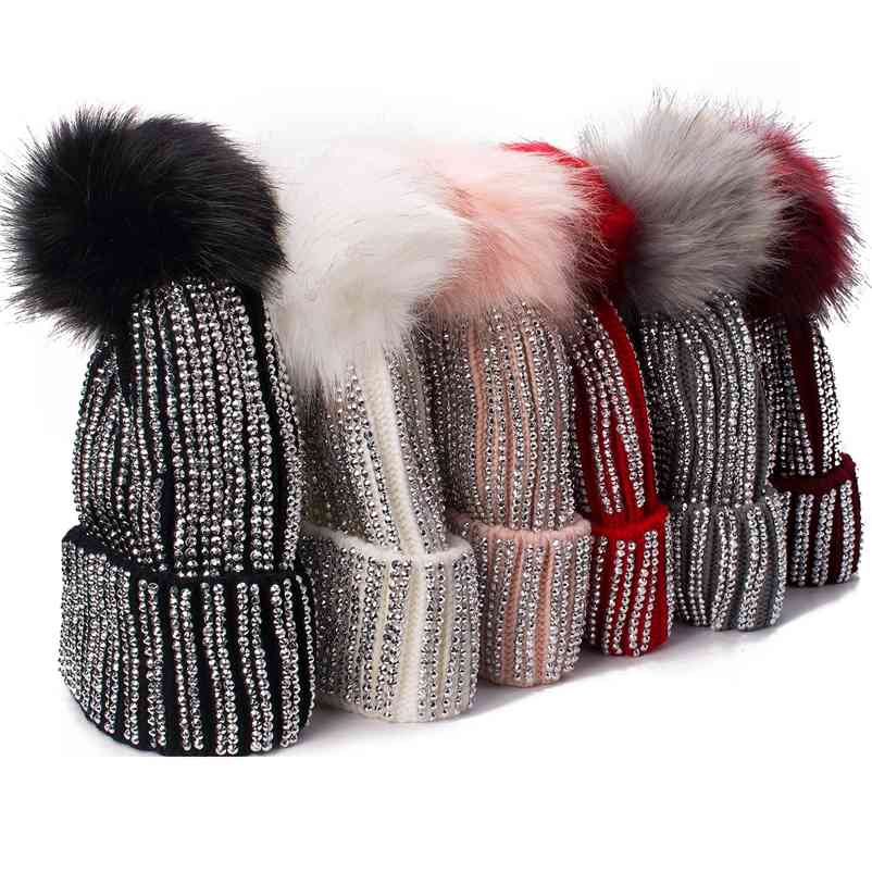 Lawliet Winter Hats Faux Fur Pom Rhinestone Bling Style Women Beanies High Quality Warm Knitted Hat Ladies Skull Cap A469 210429, White
Lawliet Winter Hats Faux Fur Pom Rhinestone Bling Style Women Beanies High Quality Warm Knitted Hat Ladies Skull Cap A469 210429, White
