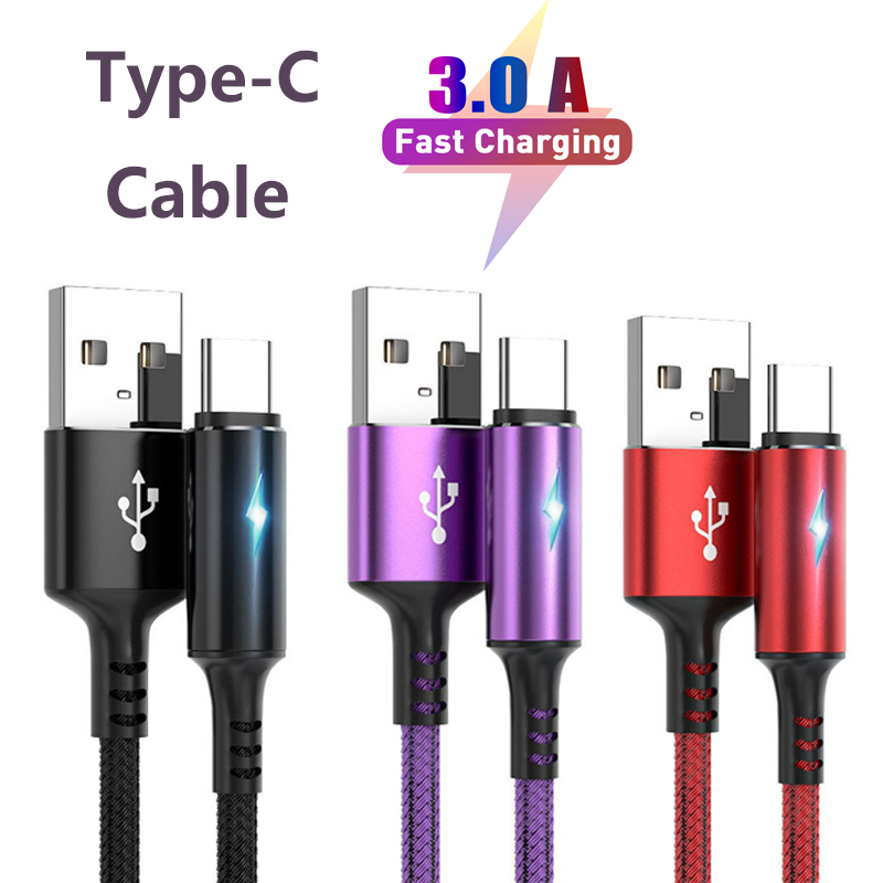 Quick Charging 3A Type C Cables for iPhone Samsung S10 S9 Data Cable 3ft 6ft USB Fast Charge Cord, Black
Quick Charging 3A Type C Cables for iPhone Samsung S10 S9 Data Cable 3ft 6ft USB Fast Charge Cord, Black