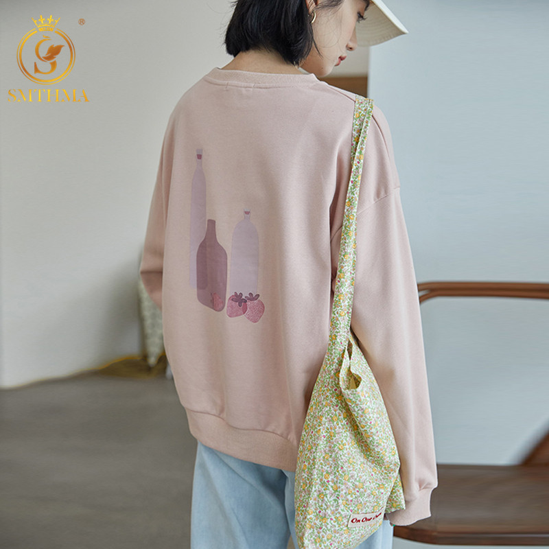 Spring Autumn Women Sweatshirts Loose Pullovers Printing Oversized Korean Pop Lady Tops 210520, Photo color
Spring Autumn Women Sweatshirts Loose Pullovers Printing Oversized Korean Pop Lady Tops 210520, Photo color