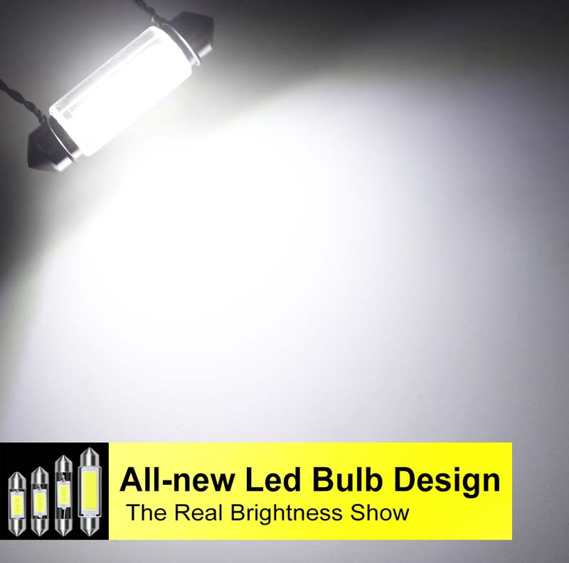 Vehicle Lights C5W C10W LED Bulb Canbus 31mm 36mm 39mm 41mm Festoon Lamps Car Interior Dome Reading License Plate Lamp 12V Auto White-Light 10Pcs/Set