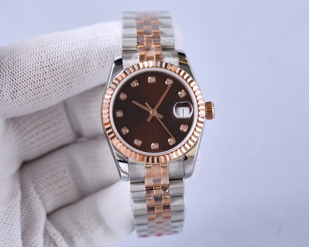 Imported 31mm log series women's automatic mechanical watch, using Swarovski crystal diamond, pure hand inset, Split
Imported 31mm log series women's automatic mechanical watch, using Swarovski crystal diamond, pure hand inset, Split