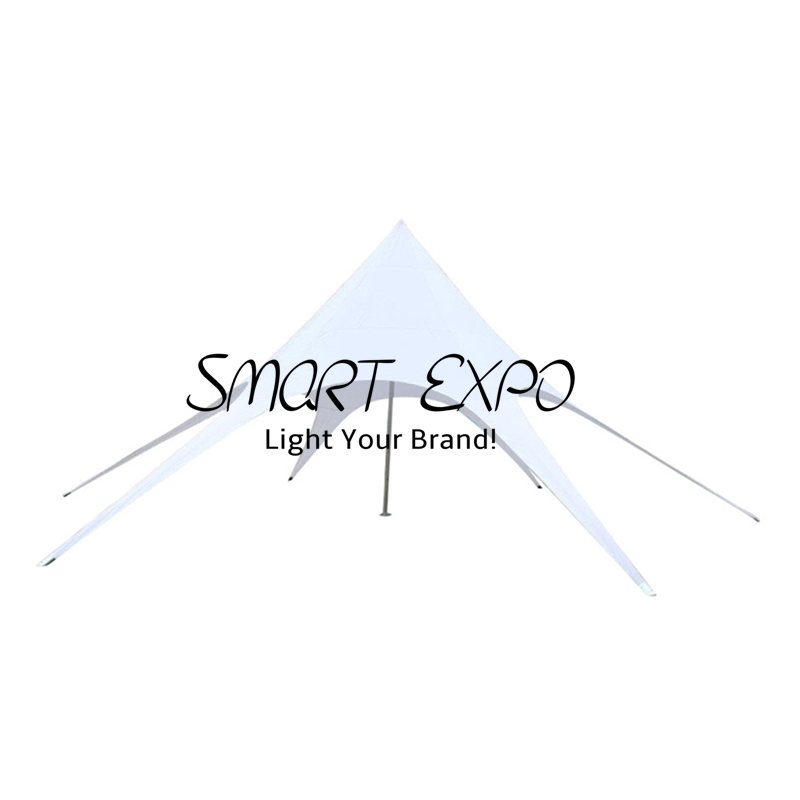 Single Pole Star Tent Dia16m x H6m for Business Advertising Display Promotion with Custom 600D Fabric Graphic Printing