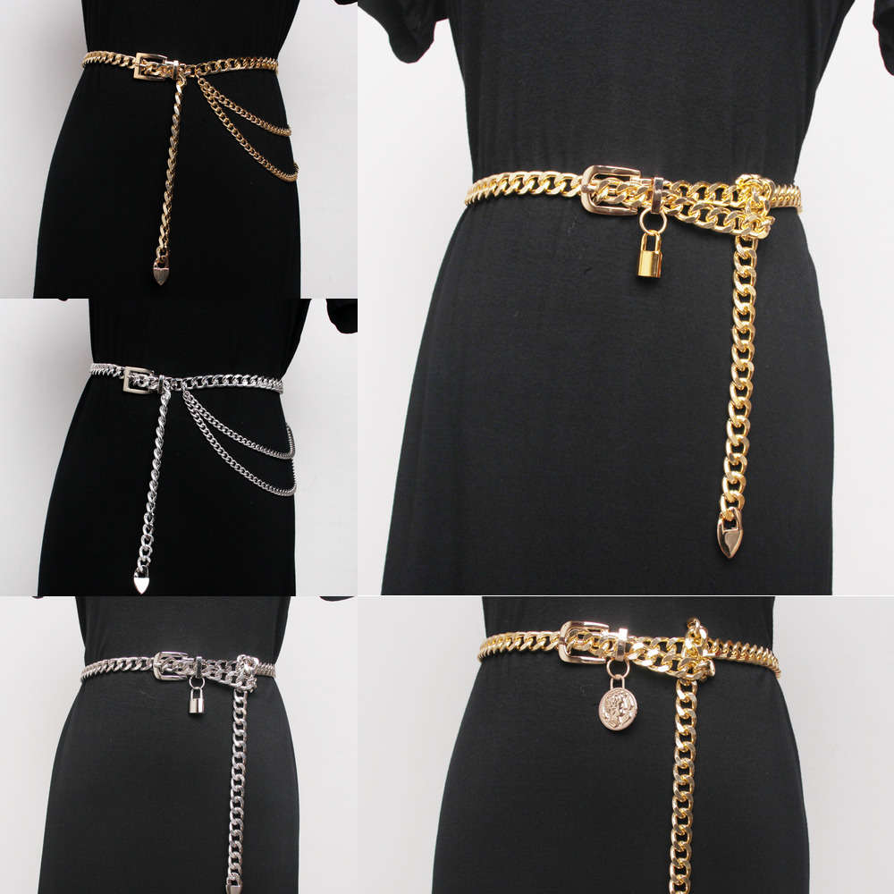 decorative Thick waist fashion chain metal style elegant drs with skirt belt accsori, Silver
decorative Thick waist fashion chain metal style elegant drs with skirt belt accsori, Silver