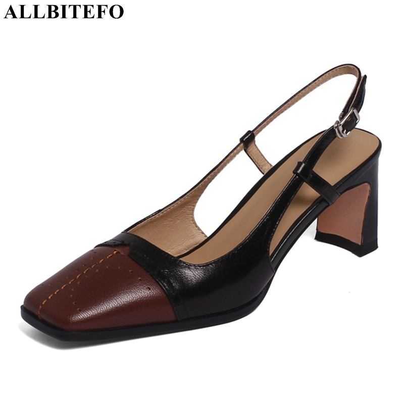 ALLBITEFO Expose The Heel Square Toe Soft Genuine Leather Fashion Slingback Summer Women Sandals Women Heels Shoes High Heels 210611, As picture
ALLBITEFO Expose The Heel Square Toe Soft Genuine Leather Fashion Slingback Summer Women Sandals Women Heels Shoes High Heels 210611, As picture