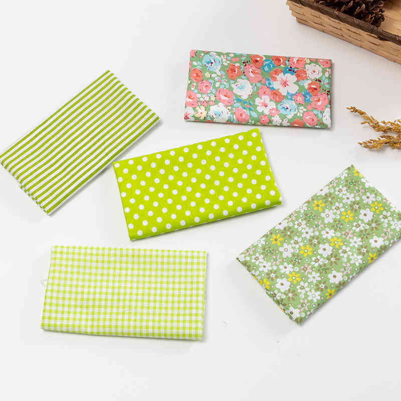 5 Pieces/Set Sewing Supplies Nice Gift for Household Flower Pattern DIY Handmade Cotton Multi Purpose Patchwork Cloth
