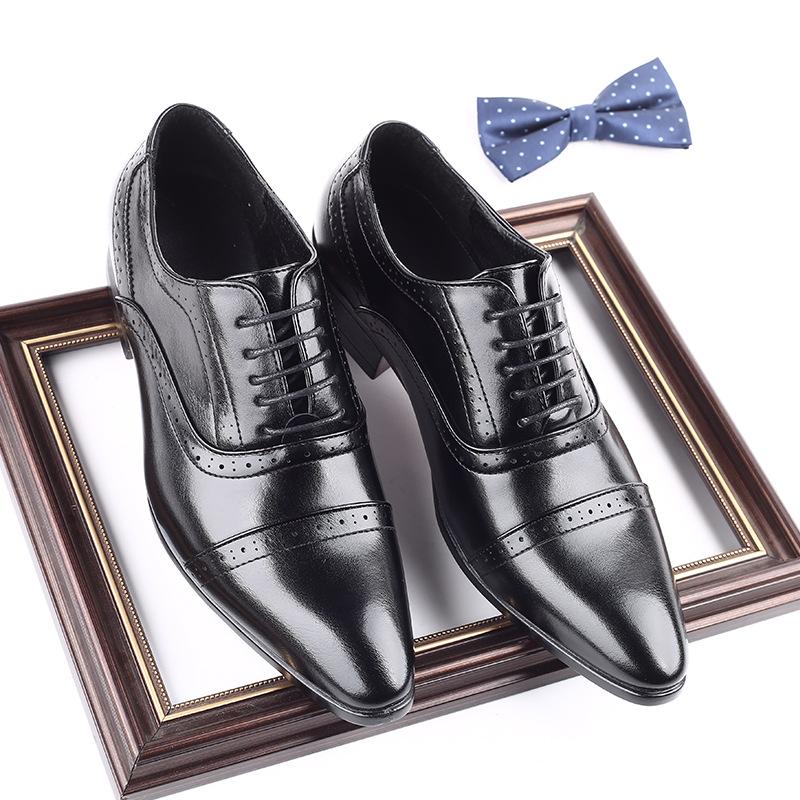 Dress Shoes 2021 Brock British Style Carved Fashion Business Casual Korean Personality Leather Men's Pointed Scalp