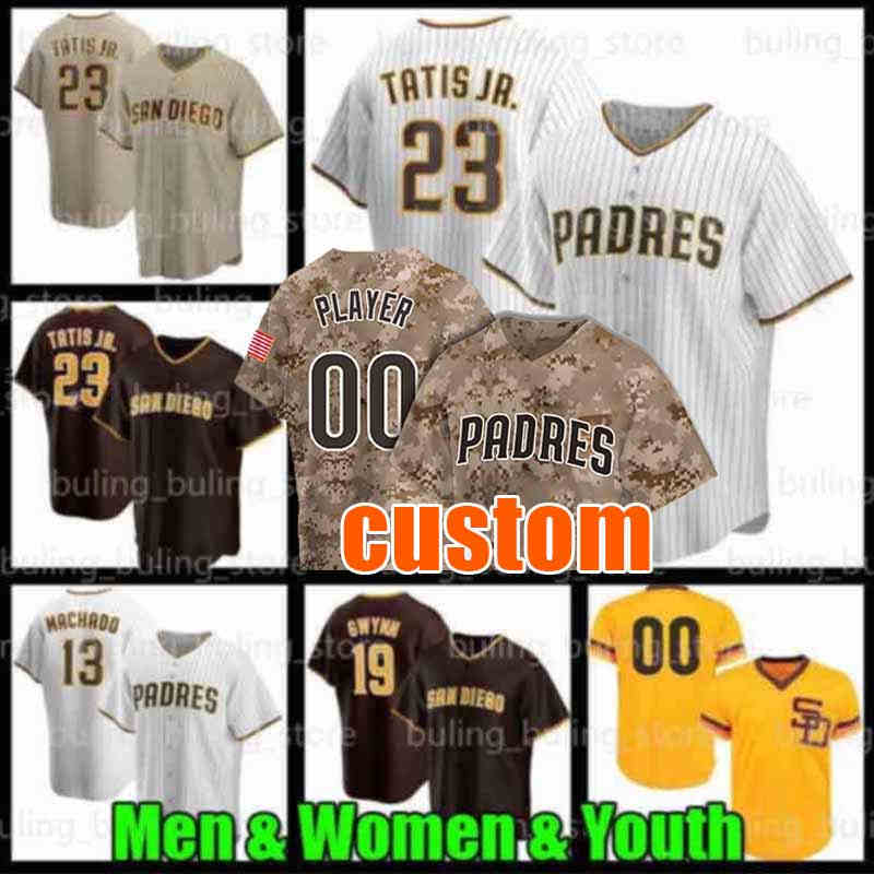 Custom Padres 2021 Mens Youth Women Fernando Tatis Jr Baseball Jersey San Diego Manny Machado 17 Victor Caratini 9 Jake Cronenworth Wil Myers Pham 10 Jurickson Profar, Custom women 2021 new cool base(jiaoshi)
Custom Padres 2021 Mens Youth Women Fernando Tatis Jr Baseball Jersey San Diego Manny Machado 17 Victor Caratini 9 Jake Cronenworth Wil Myers Pham 10 Jurickson Profar, Custom women 2021 new cool base(jiaoshi)