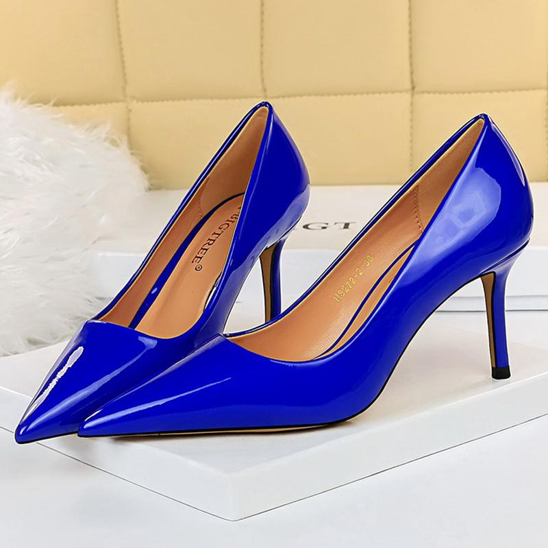 Dress Shoes 2021 Women 8cm High Heels Elegant Pumps Lady Wedding Bridal Blue Low Plus Size 43 Scarpins Stripper Yellow Quality, Black
Dress Shoes 2021 Women 8cm High Heels Elegant Pumps Lady Wedding Bridal Blue Low Plus Size 43 Scarpins Stripper Yellow Quality, Black