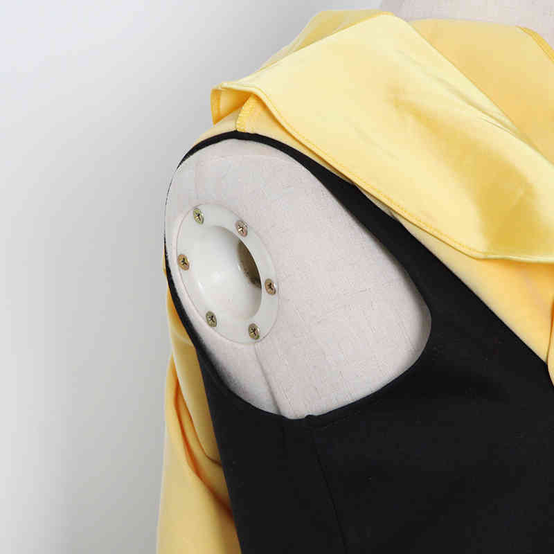 Elegant Asymmetrical Women Shirt Skew Collar Sleeveless Patchwork Ruffles Irregular Hem Blouses For Female Fashion 210524