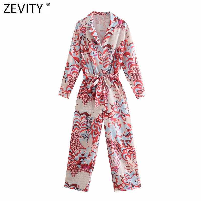 Zevity Women Turn Down Collar Totem Floral Print Bow Sashes Ankle Length Jumpsuits Chic Ladies Casual Conjion Rompers P1133 210603, As pic p1133o
Zevity Women Turn Down Collar Totem Floral Print Bow Sashes Ankle Length Jumpsuits Chic Ladies Casual Conjion Rompers P1133 210603, As pic p1133o
