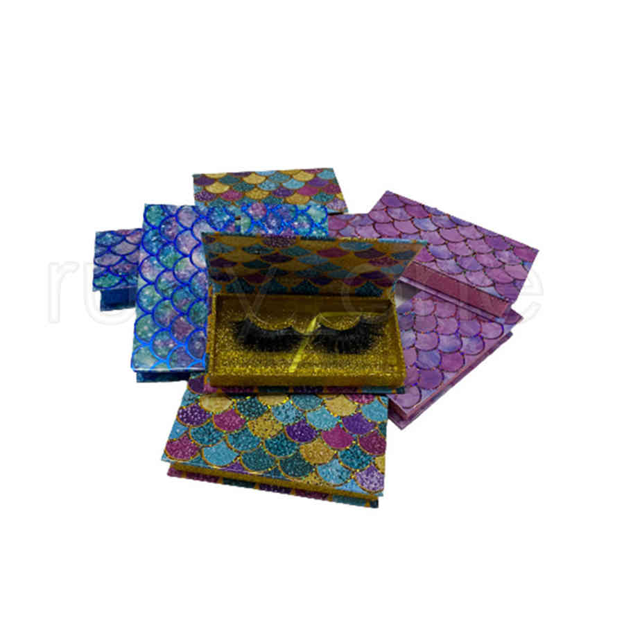 3D Mink Eyelash Package Boxes False Eyelashes Packaging Empty Eyelash Box Case Creative Scale Rectangle Lashes Box Packaging