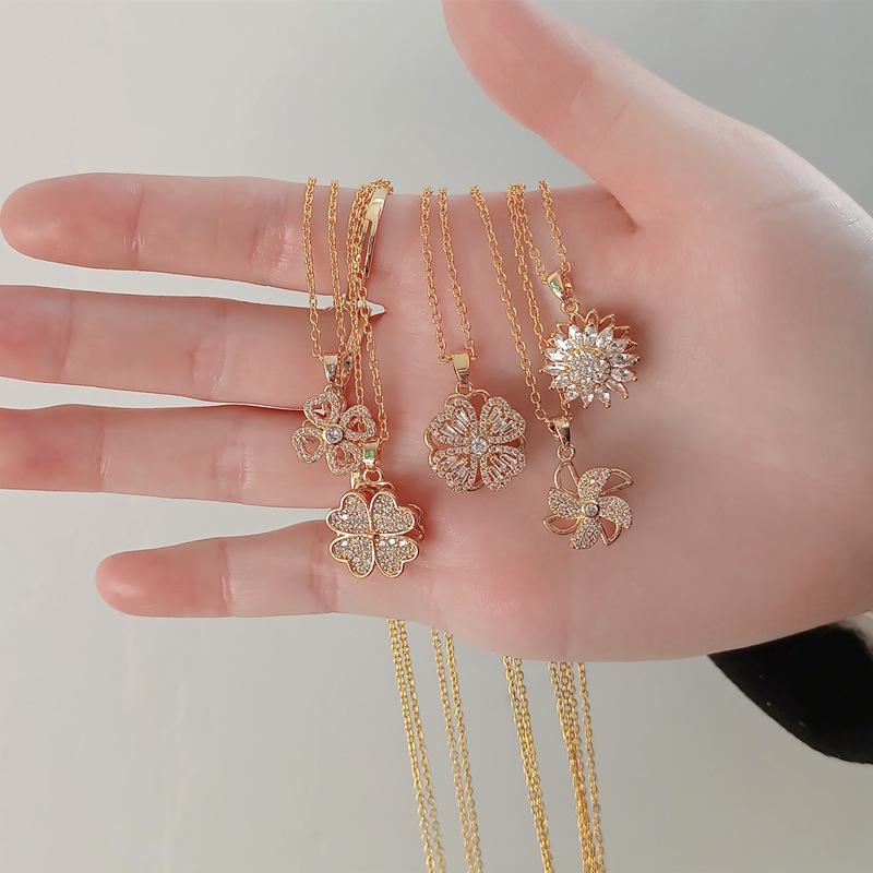 Chokers Rotate Anti Stress Anxiety Necklace For Women Girls Zircon Crystal Sunflower Spinner Fidget Ring Jewelry Gift Collier
Chokers Rotate Anti Stress Anxiety Necklace For Women Girls Zircon Crystal Sunflower Spinner Fidget Ring Jewelry Gift Collier