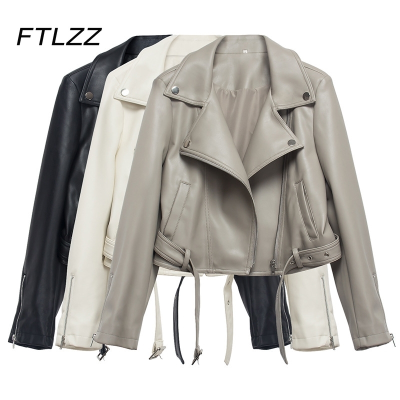 Woman Punk Leather Jacket Spring Autumn Slim Zipper Rivet Belt Biker Moto Coats Ladies Black Top 210602
Woman Punk Leather Jacket Spring Autumn Slim Zipper Rivet Belt Biker Moto Coats Ladies Black Top 210602