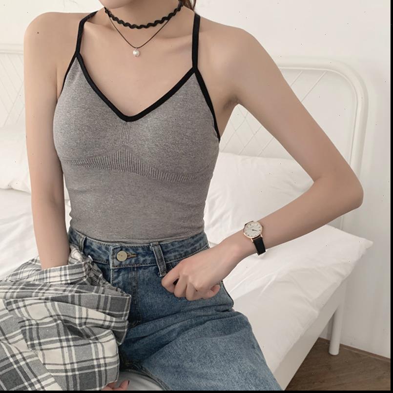 Womens Camis Padded Bra Sexy Slim Tank Tops Women V Neck Solid Sheath Tanks Vest Female Camisole with, White 
Womens Camis Padded Bra Sexy Slim Tank Tops Women V Neck Solid Sheath Tanks Vest Female Camisole with, White