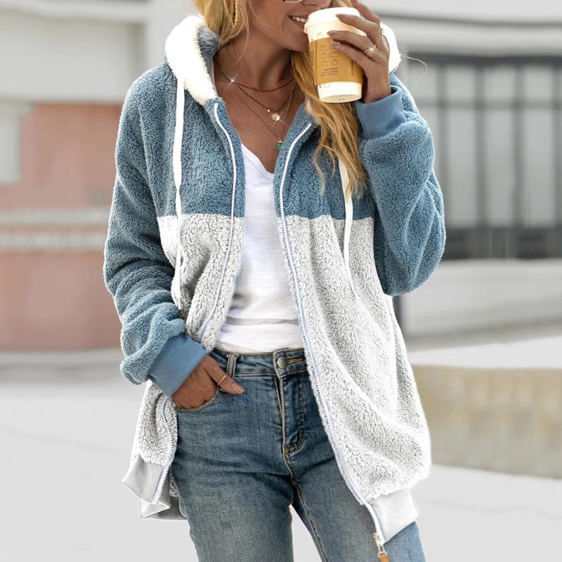 Women's Sweaters Women Jacket Warm Plush Casual Loose Hooded Coat Mixed Color Patchwork Outwear Autumn Winter Faux Fur Zipper Lady Parka #ND, We
Women's Sweaters Women Jacket Warm Plush Casual Loose Hooded Coat Mixed Color Patchwork Outwear Autumn Winter Faux Fur Zipper Lady Parka #ND, We