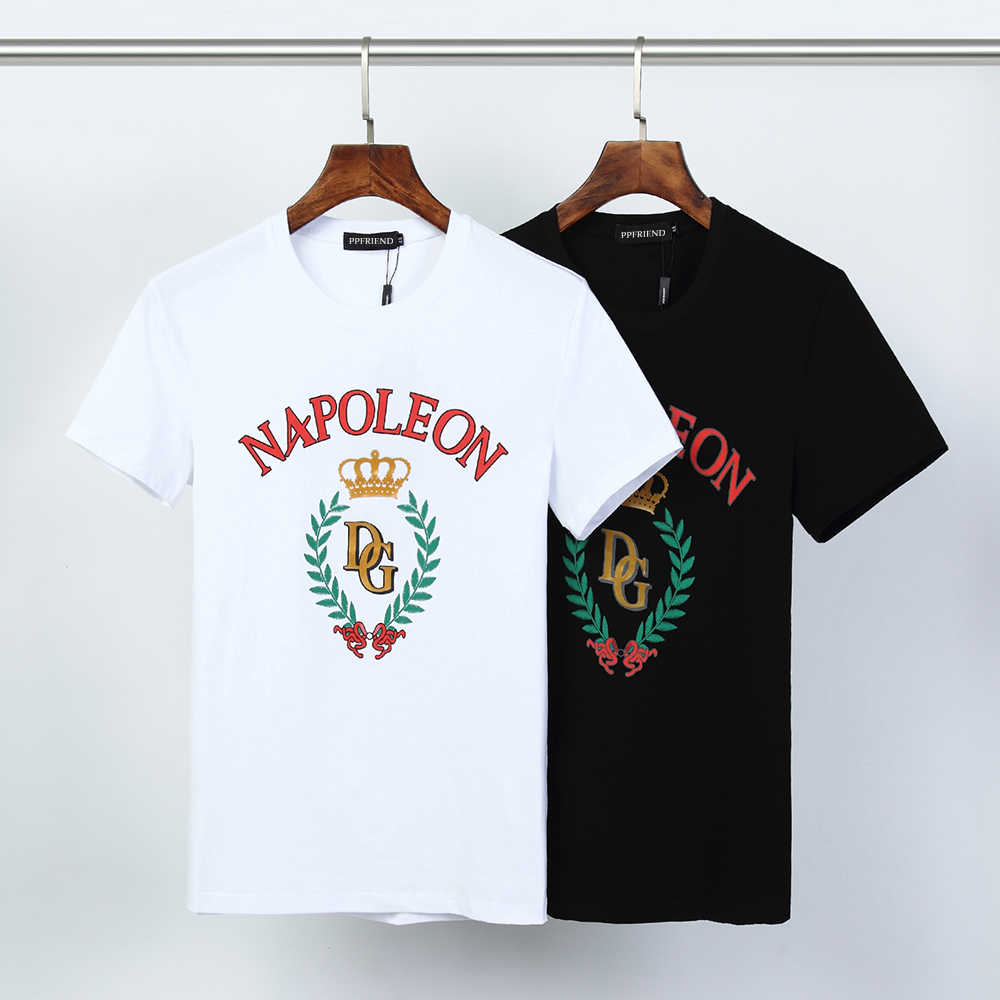 Men's Summer 100% T-shirt with Napoleon Crown Print Cotton t Shirt Pp|419202546, White;black
Men's Summer 100% T-shirt with Napoleon Crown Print Cotton t Shirt Pp|419202546, White;black