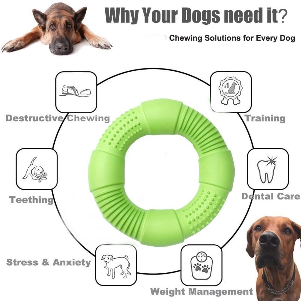 Durable Dog Training Foam Ring Dog Chew Toy Light Floatable Bite Resistant Interactive Toys For all sizes Dogs Puppy Flying Disc