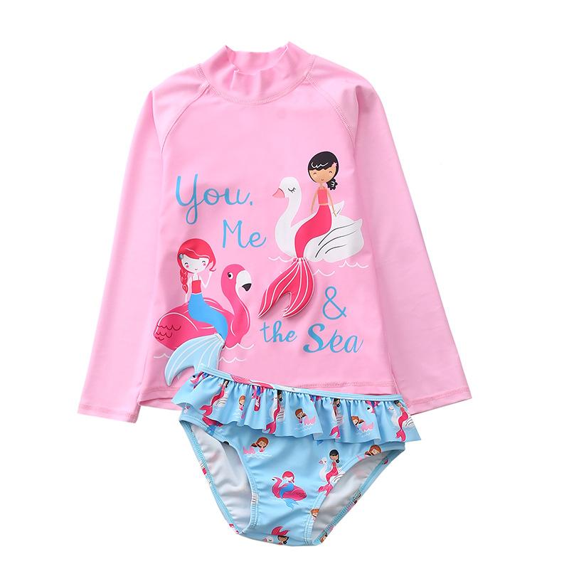 1-9Years Big Girls 2-Piece Swimsuit Set Long Sleeve Rash Guard Bathing Suit High Neck Sun Protection Sporty Surfing Diving Cloth One-Piece S
1-9Years Big Girls 2-Piece Swimsuit Set Long Sleeve Rash Guard Bathing Suit High Neck Sun Protection Sporty Surfing Diving Cloth One-Piece S