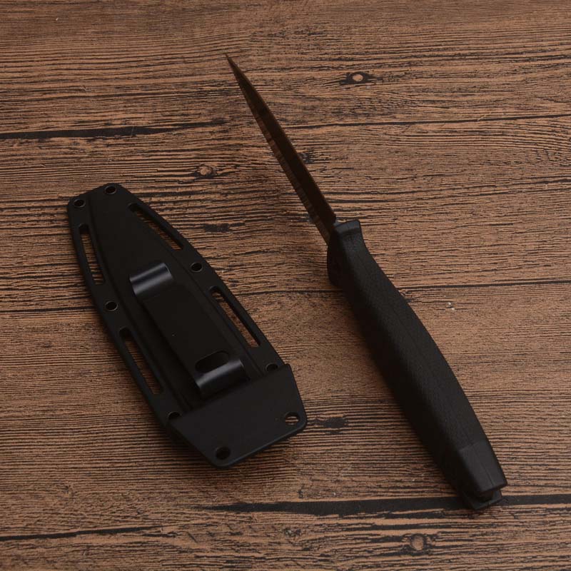 Special Offer KS 4007 Outdoor Survival Straight Tactical Knife 8Cr13Mov Double Action Black Oxide Blade ABS Handle Fixed Blades Knives knife With Kyde