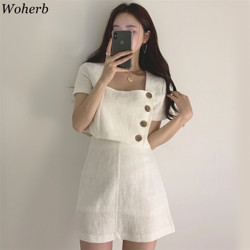 Korean Suit Chic Fashion Outfits Women Summer Square Collar Short Shirt High Waist A-line Skirt Two Piece Sets Femme 210519, Black
Korean Suit Chic Fashion Outfits Women Summer Square Collar Short Shirt High Waist A-line Skirt Two Piece Sets Femme 210519, Black