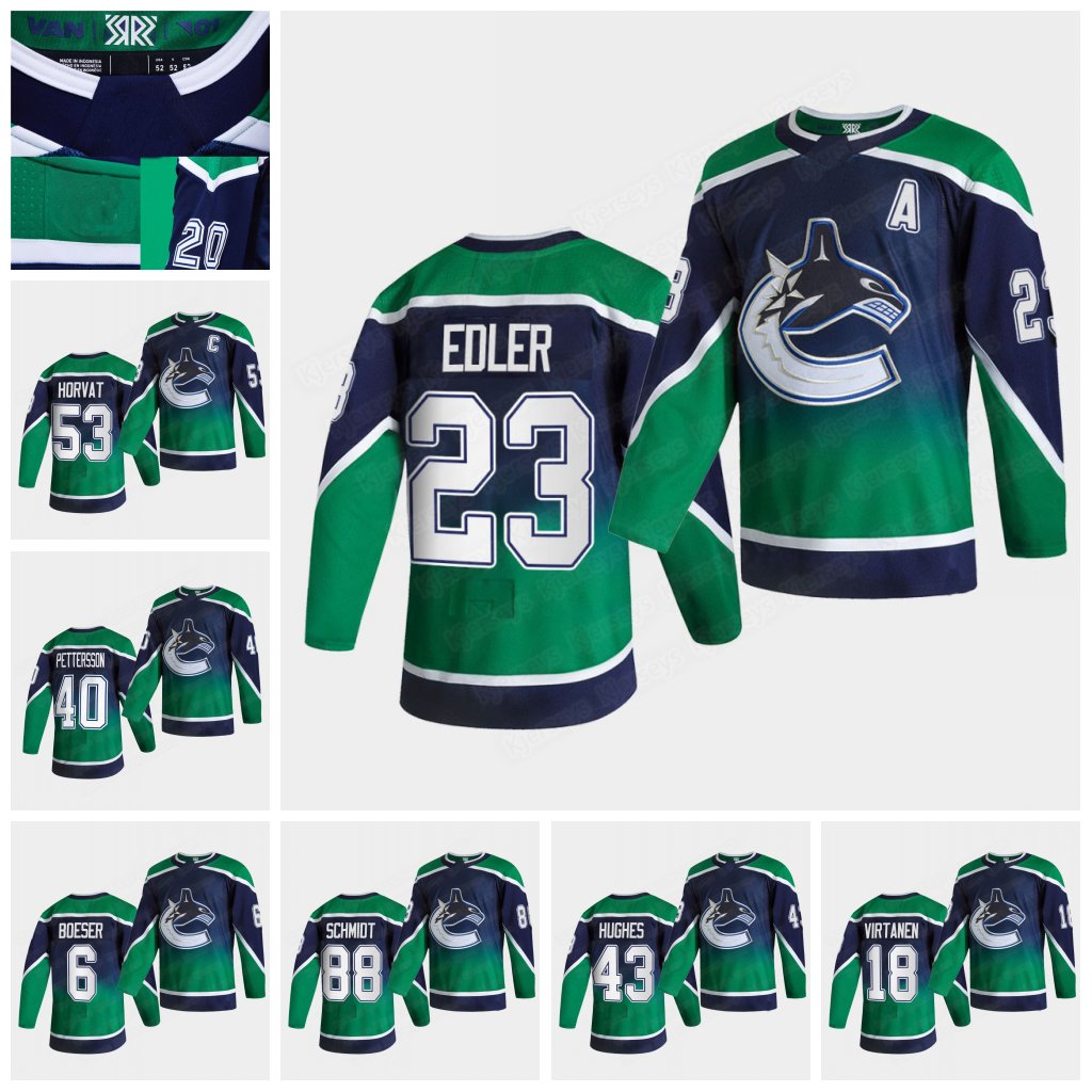Vancouver Canucks Elias Paterson 2021 Reverse Retro Jersey Nate Schmidt Bo Horvath Alexander Edler Brock Boeser JT Miller Queen Hughes Jack, Black;red
Vancouver Canucks Elias Paterson 2021 Reverse Retro Jersey Nate Schmidt Bo Horvath Alexander Edler Brock Boeser JT Miller Queen Hughes Jack, Black;red