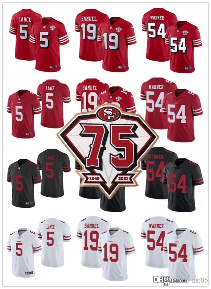 Men women Youth 75th San Francisco49ersJersey 5 Trey Lance 19 Deebo Samuel 54 Fred Warner Football Jerseys black red, Color
Men women Youth 75th San Francisco49ersJersey 5 Trey Lance 19 Deebo Samuel 54 Fred Warner Football Jerseys black red, Color