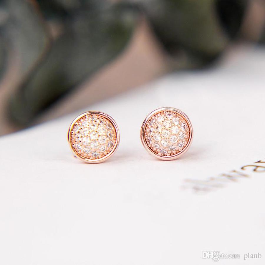 Designer Jewelry 925 Silver Earring heart Ear Studs fit P Crystal CZ Pave Earrings Set for Women Mens love Earrings European Style Murano